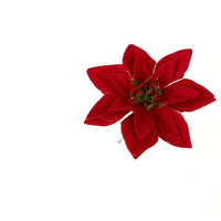 Penjualan Terbaik buatan tangan Poinsettia buatan bunga Natal untuk Natal Hari Valentine wisuda Tahun Baru dekorasi pohon Halloween