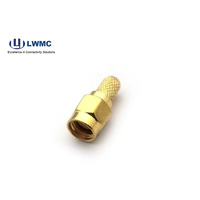 Crimpado macho SMA de 50 ohmios al por mayor de fábrica de alta calidad para ensamblaje de cable RG58