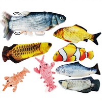 Jouet en peluche électrique transfrontalier pour enfants, poisson oscillant avec poignée, trois modes de saut, modèle F-018