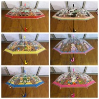 Couverture de pluie transparente épaissie pour parapluie à long manche pour enfants avec dessin animé mignon Spider-Man pour les étudiants garçons et filles