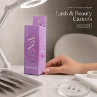 Boîte en carton pliable personnalisée pour colle à cils avec logo en feuille d'argent, emballage cosmétique pour les marques de cils et de beauté