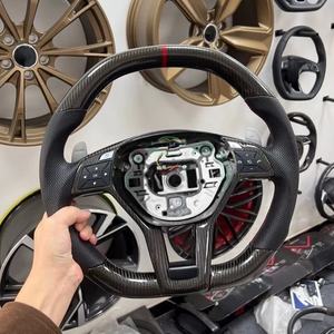 Fibre de carbone pour volant <span class=keywords><strong>AMG</strong></span> pour <span class=keywords><strong>Mercedes</strong></span> Benz W223 W253 W213 W205 W222 W206 W213 E63 <span class=keywords><strong>AMG</strong></span> Volant avec palette de changement de vitesse - Product Image 4