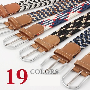 <span class=keywords><strong>Ceinture</strong></span> en tissu tressé élastique en polyester de 120 cm, personnalisée, de haute qualité, pour <span class=keywords><strong>homme</strong></span>, style décontracté, collection 2025, vente en gros - Product Image 2