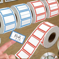 Étiquettes autocollantes personnalisables imperméables pour bureau, en papier couché durable, découpées, imprimées en couleur, pour noms et prix
