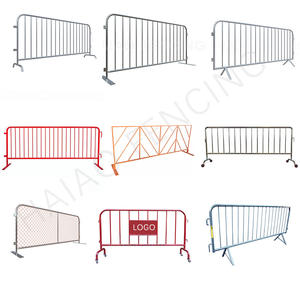 Barriera di controllo della folla in acciaio zincato a caldo Barra di sicurezza 104x200cm ad incastro robusta sicura per i cantieri di eventi - Product Image 5