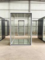 Cabine Acoustique Modulaire Suzhuang – Poste Téléphonique de Bureau Design Moderne avec Cadre en Aluminium, Écologique, Durable et Autoportante pour Hôtels