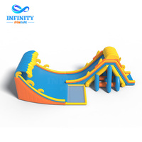 Toboggan aquatique géant gonflable pour parc aquatique, équipement commercial d'extérieur