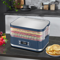 Déshydrateur alimentaire électrique multi-plaques polyvalent pour la maison et les petites entreprises, construction durable, écologique, arrêt automatique