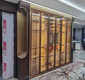 Nueva llegada dos puertas de cristal con función de calefacción enfriador de <span class=keywords><strong>vino</strong></span> <span class=keywords><strong>el</strong></span>éctrico bodega nevera o tamaño personalizado bodega - Product Image 4