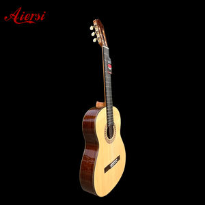 Guitarra Clásica Aiersi de Alta Calidad con Tapa de Abeto Macizo de 39 Pulgadas con Ribete de Madera en Venta - Product Image 1