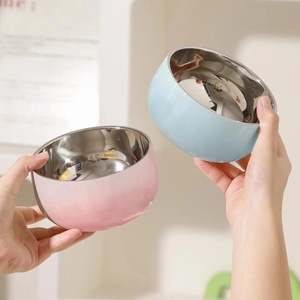 <span class=keywords><strong>Bol</strong></span> pour enfants en acier inoxydable dégradé, résistant aux chutes avec base d'aspiration en silicone de qualité alimentaire, accessoires de cuisine, ensemble d'ustensiles de cuisine - Product Image 2