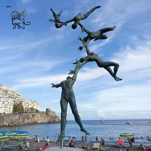 Escultura Metálica Decorativa de Estilo Europeo BLVE, Globo Terráqueo de Bronce Fundido, Estatua Familiar de Tamaño Real - Product Image 2