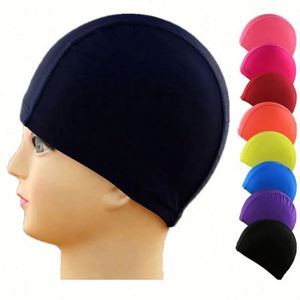 Bonnet de bain personnalisé de haute qualité, écologique, en nylon imperméable, pour adultes, enfants, unisexe, durable, antidérapant, bonnet de piscine élastique - Product Image 1