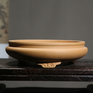Maceta de arcilla morada hecha a mano, estilo chino tradicional, redonda, para decoración del hogar - Product Image 4