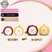 ODM/OEM Op Maat Gemaakte Pluche Speelgoedset Lychee Fruit Pluche Pop Twee Figuren Rood Geel Pluche Dieren Zachte Figuur OEM ODM
