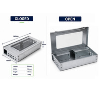 Trampa para Ratones de Metal Ecológica con Ventana de Monitoreo, Trampa Multicaptura, Repelente de Roedores Humano, Estación de Captura de Ratones Vivos Segura