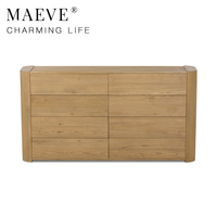 Commode moderne minimaliste en bois massif, meuble de rangement pour chambre à coucher, commode à tiroirs, buffet résidentiel pour chambre à coucher