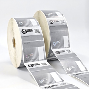 Étiquette de garantie de sécurité personnalisée avec logo en relief, dorure/argenture, <span class=keywords><strong>autocollante</strong></span> en papier PET pour artisanat imperméable et cadres photo - Product Image 1