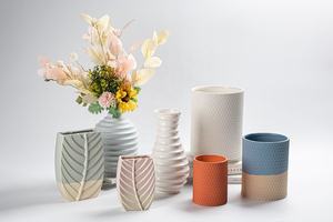 Adornos de hotel de estilo europeo nórdico, jarrones de mesa de porcelana <span class=keywords><strong>mate</strong></span> decorativos de cerámica - Product Image 5