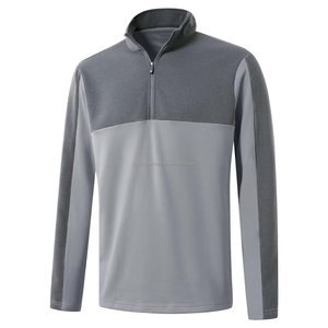 Новый дизайн, 1/4 пуловер на молнии, пуловер для гольфа, без карманов, серый цвет, спортивный пуловер для гольфа - Product Image 4