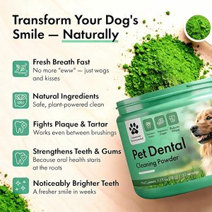 ผงดูแลสุขภาพฟันสุนัขและแมว OEM/ODM พร้อมวิตามินเสริมภูมิคุ้มกัน ไม่ต้องใช้แปรง - Product Image 5