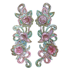 Custom Garment &amp; Processing Tutu Paillette Glittering <strong>Sequin</strong> 3D Flower Floral <strong>Appliques</strong> for Performance Acting Clothing Dresses - Product Image 1