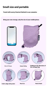<span class=keywords><strong>Almohada</strong></span> de Viaje Inflable en Forma de U, Portátil, Plegable, Ajustable, Lavable, de Seda Helada Refrescante, Transpirable para Verano, para <span class=keywords><strong>Auto</strong></span> - Product Image 2