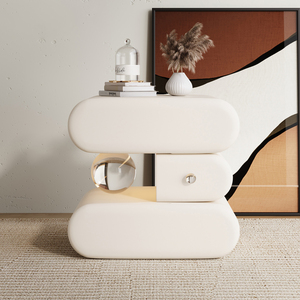Comodino Moderno Sospeso in Legno Massello con Illuminazione a Sensore di Movimento, Ispirato al Lusso, per Camera da Letto - Nessun Montaggio Richiesto - Product Image 1