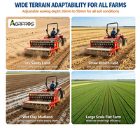 Semoir à graines monté sur tracteur 12, 14, 16 rangs pour blé, riz, soja, orge, sorgho – Haute efficacité, certifié CE