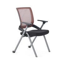 Chaises de salle de réunion empilables modernes avec Logo personnalisé, chaises de formation de bureau en maille pivotante pour étudiants avec bloc-notes