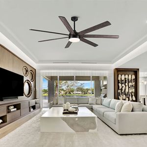 Ventilador de techo DB 72 LED Farmhouse con aspas de madera contrachapada para comedor - Product Image 4