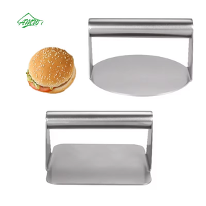 Outil de cuisine antiadhésif en acier inoxydable Presse à hamburger Presse à viande carrée Presse à hamburger manuelle pour hamburgers - Product Image 1