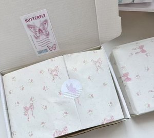 17g tissue <b>paper</b> packaging Pink roses and bows clothing and gift <b>wrapping</b> accessory <b>wrapping</b> <b>paper</b> customizable logo - Product Image 1