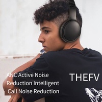 Nouveau casque de jeu ANC sans fil Bluetooth avec suppression du bruit, casque supra-auriculaire avec micro pour PC et mobile