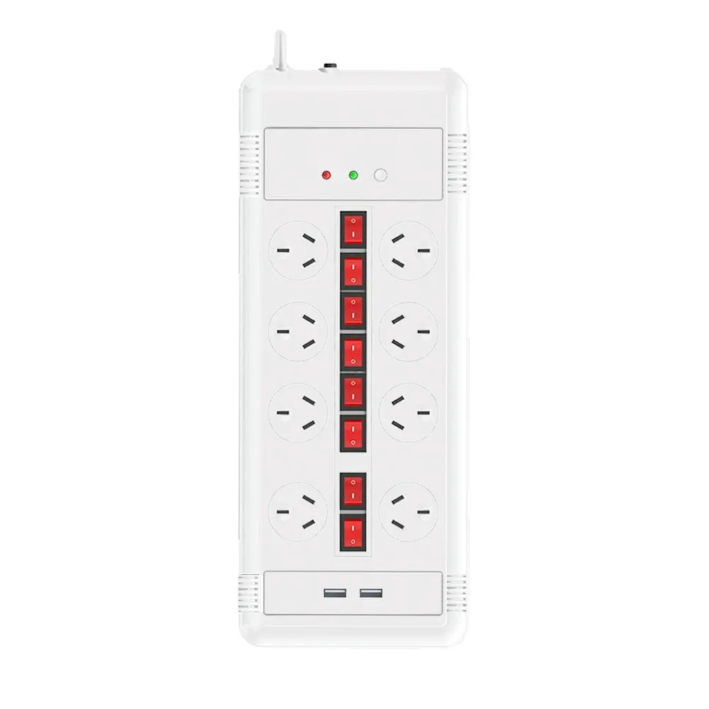Tonghua 8 Way Individual Switched Surge Board With 2 USB saa approved electrical supplies power point australian
