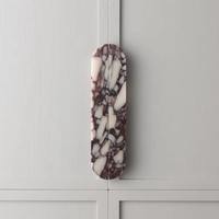 Poignée de meuble demi-lune en marbre blanc XWS, poignée de tiroir géométrique minimaliste pour armoire et mobilier