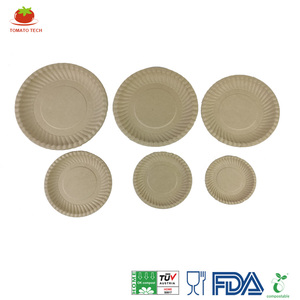 Assiette en fibre <span class=keywords><strong>de</strong></span> pulpe <span class=keywords><strong>de</strong></span> canne à sucre <span class=keywords><strong>de</strong></span> <span class=keywords><strong>5</strong></span> pouces à motif floral, sans PFAS, biodégradable, écologique, pour l'emballage alimentaire des boulangeries, des hôtels et des fêtes - Product Image 4