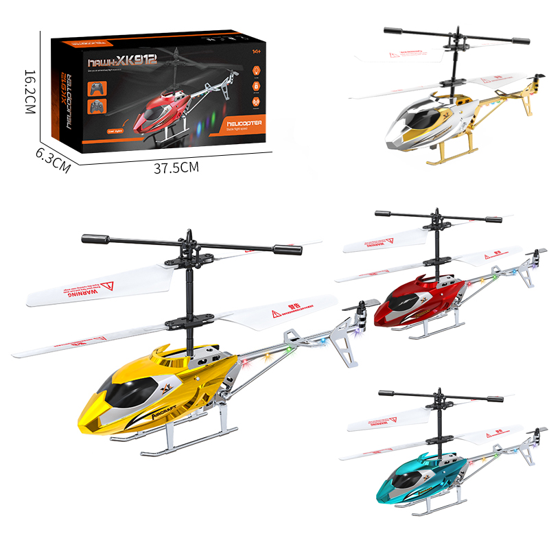 RC Helicopter 2.5CH Remote Control Airplane Kids Toy Resistant Collision Alloy Wireless Aircraft Toys with Led Light