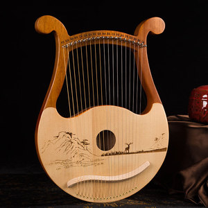 Harpe <span class=keywords><strong>Lyre</strong></span> 19 cordes sculptées Note pleine fleur <span class=keywords><strong>de</strong></span> pêcher noyau bois <span class=keywords><strong>Lyre</strong></span> instruments <span class=keywords><strong>de</strong></span> <span class=keywords><strong>musique</strong></span> - Product Image 5