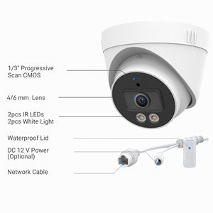 4MP Hik 兼容 POE CCTV 半球摄像机防水夜视音频 ColorVu 4mm 镜头户外安全 IP 网络存储卡 - Product Image 6