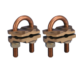 Connecteur de tige de mise à la terre sur mesure en laiton, boulon en U de mise à la terre, pince de câble en cuivre, fabrication chinoise - Product Image 4