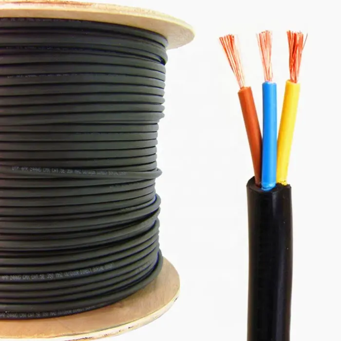 RVV 2 Core 0,75mm 0,75 Sq 18AWG de cobre aislamiento flexibles de PVC revestido precio alambre eléctrico Cable