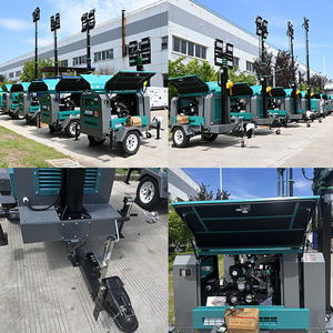 Chiếu sáng tháp ánh sáng di động với Máy phát điện diesel 10KW và đèn halogen 4x1000 hoặc đèn LED - Product Image 2
