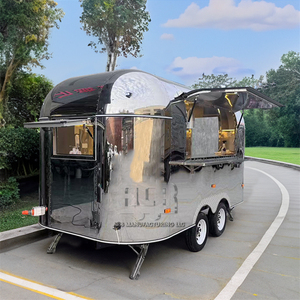 High Quality Aluminum Mobile Kitchen <b>Bar</b> Station Street Pizza and Ice Cream Snack Food Truck Restaurant Trailer Cart - Product Image 2