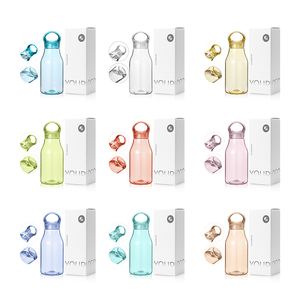 Botella de agua de plástico transparente con logotipo de color personalizado, botellas de bebida Tritan Sk transparentes de 500ml con tapa con asa sin Bpa - Product Image 5