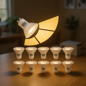 Lampadina LED GU10 6W dimmerabile, luce bianca calda 3000K, sostituzione a risparmio energetico per apparecchi di illuminazione interni - Product Image 3