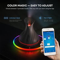 Humidificateur d'air à ultrasons en plastique USB de 400 ml, grain de bois, aromathérapie, purificateur d'air, télécommande pour usage domestique et automobile