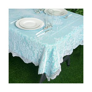 Antique Fantaisie Broderie Feuille Pétale Taffetas Dentelle Nappe Rectangle Couverture Banquets Polyester Tissé Techniques Hôtels - Product Image 6