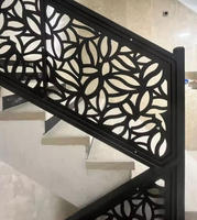 Rampe de balcon moderne en aluminium découpé au laser, personnalisée, anti-rouille, pour villa, cour, escalier, décoration et sécurité