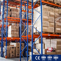Système de rayonnage à palettes en acier, rayonnage industriel robuste en acier Q235B pour entrepôts e-commerce avec niveaux de rayonnage à pas de 50 mm
